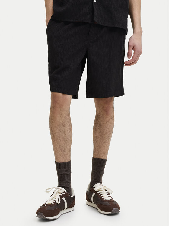 Jack & Jones Pantalon scurți din material Jaiden 12293471 Negru Regular Fit