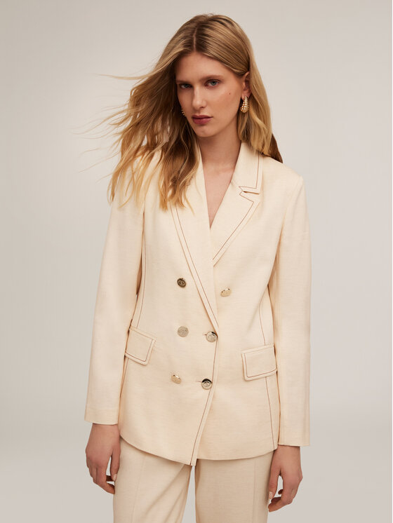 Motivi Motivi Giacca di transizione Q676Q100916N002 Crema Regular Fit