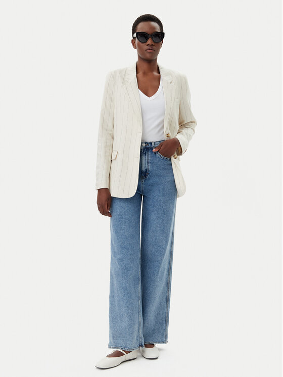 Vero Moda Vero Moda Marynarka Mindy 10304657 Beżowy Oversize