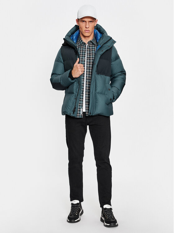 Woolrich Woolrich Pūkinė striukė Expedition CFWOOU0780MRUT3516 Tamsiai mėlyna Regular Fit