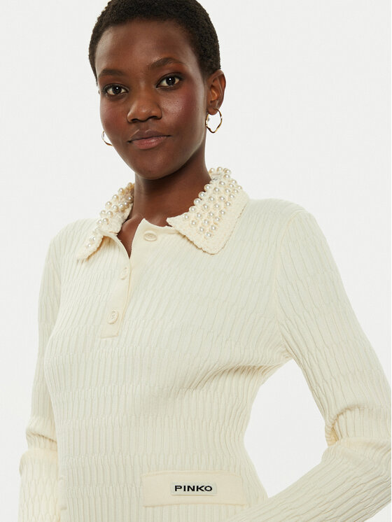 PINKO Pinko Trikotažinė suknelė York 104360 A27J Smėlio Regular Fit