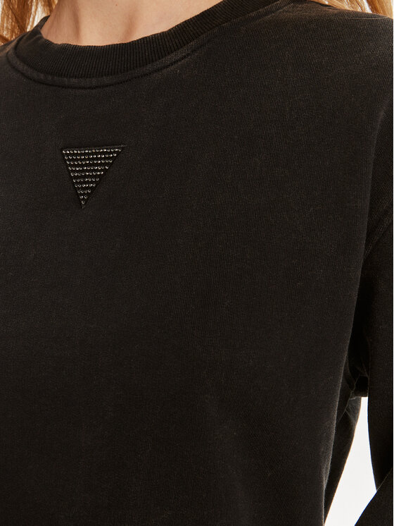 Guess Guess Μπλούζα W4YQ17 KC8I0 Μαύρο Regular Fit