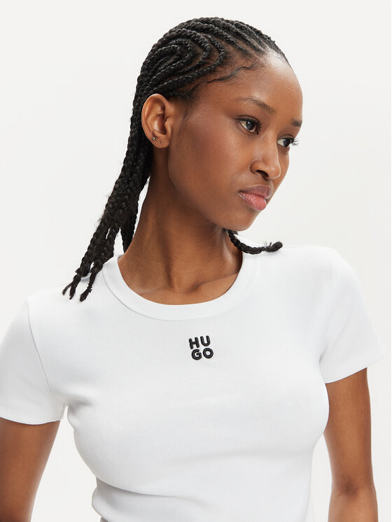 HUGO Hugo T-shirt Delanor 50512000 Bijela Slim Fit