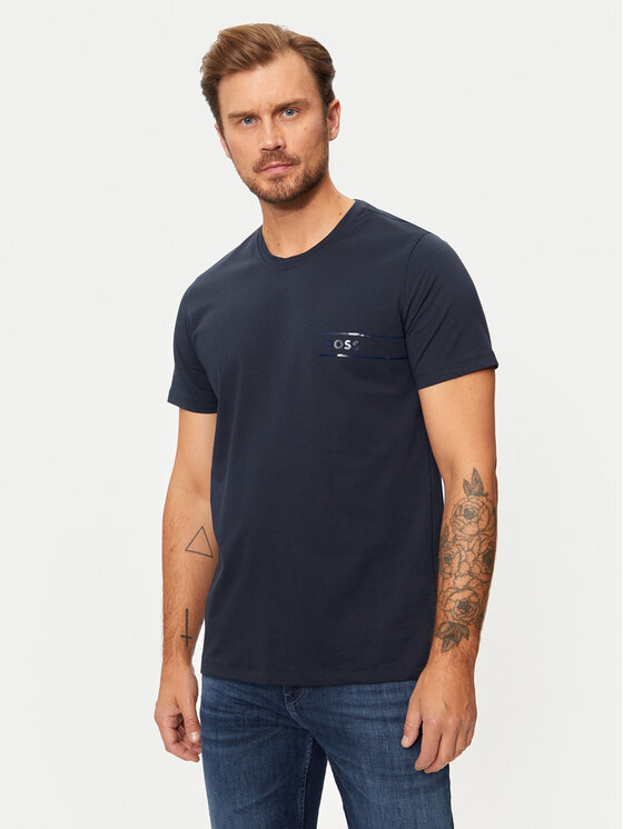 BOSS Boss Тишърт 50517715 Тъмносин Regular Fit
