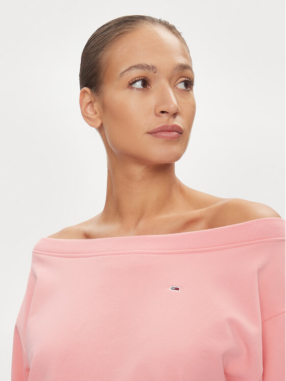 Tommy Jeans Tommy Jeans Pulóver DW0DW17956 Rózsaszín Cropped Fit