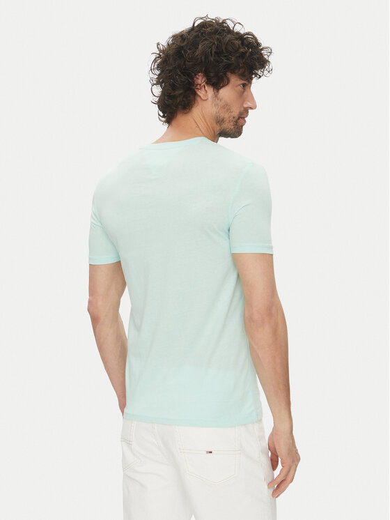 Tommy Jeans Tommy Jeans Majica DM0DM20363 Zelena Slim Fit