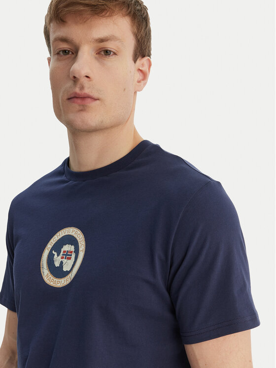 Napapijri Napapijri T-Shirt S-Phos NP0A4G5A Dunkelblau Relaxed Fit