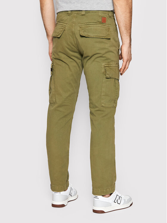 Alpha Industries Alpha Industries Spodnie materiałowe Agent 158205 Zielony Regular Fit