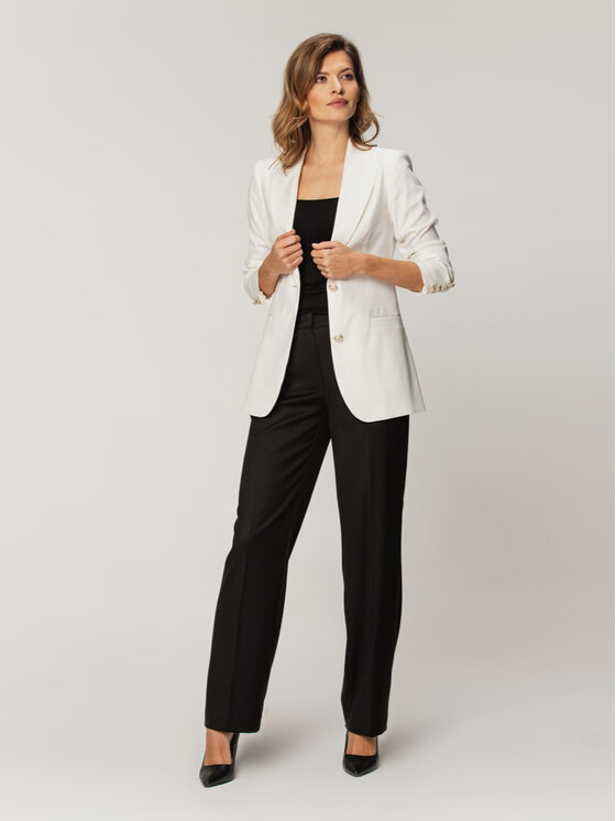 Willsoor Willsoor Spodnie damskie 67537 Czarny Straight Leg