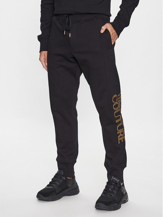 Versace Jeans Couture Versace Jeans Couture Teplákové nohavice 75GAAT01 Čierna Regular Fit