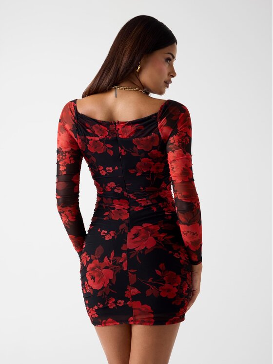 Guess Guess Ежедневна рокля 180179 Червен Classic Fit