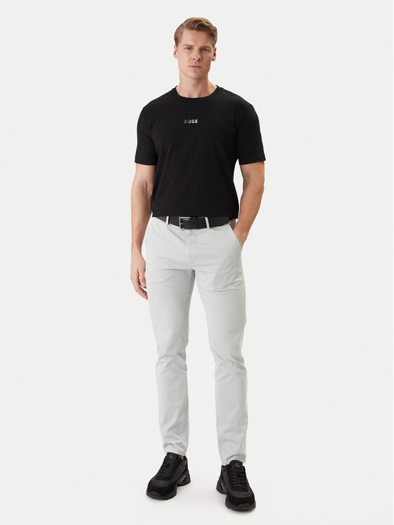 BOSS BOSS Chino kalhoty 50510933 Šedá Slim Fit
