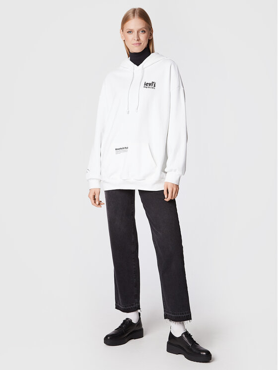 Felpa Prism A0801-0038 Bianco Oversize