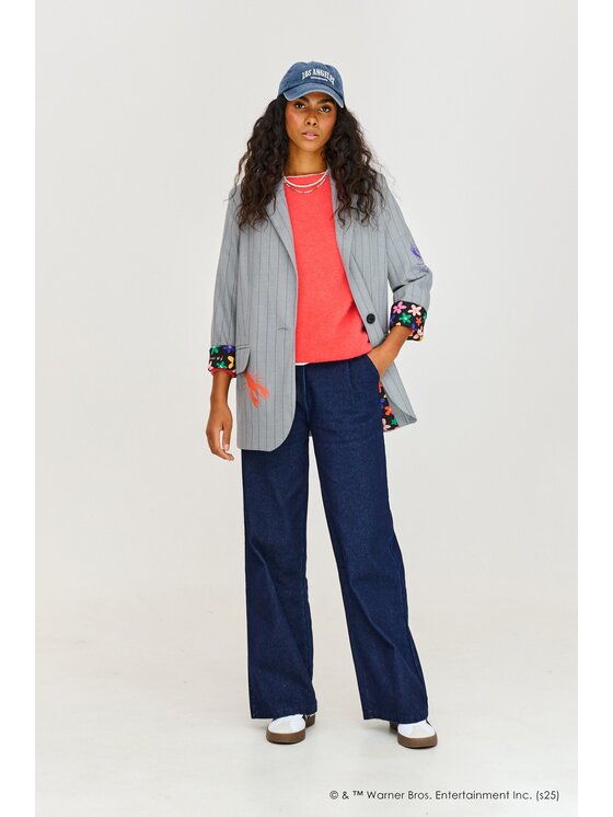 NAOKO NAOKO Sako Blooming Friends Sivá Regular Fit