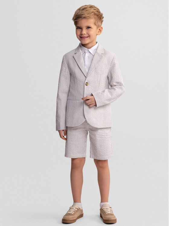 minoti minoti Spodnie garniturowe 29FORMAL253B Szary Regular Fit