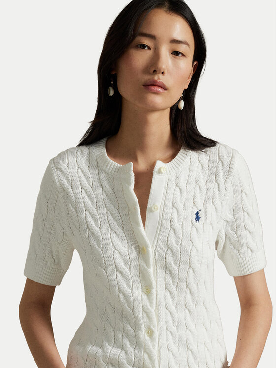 Polo Ralph Lauren Polo Ralph Lauren Cardigan 211966720001 Bianco Slim Fit