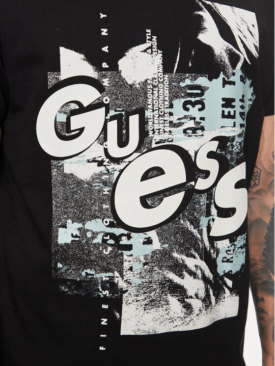 Guess Guess Majica M4YI02 I3Z14 Črna Regular Fit