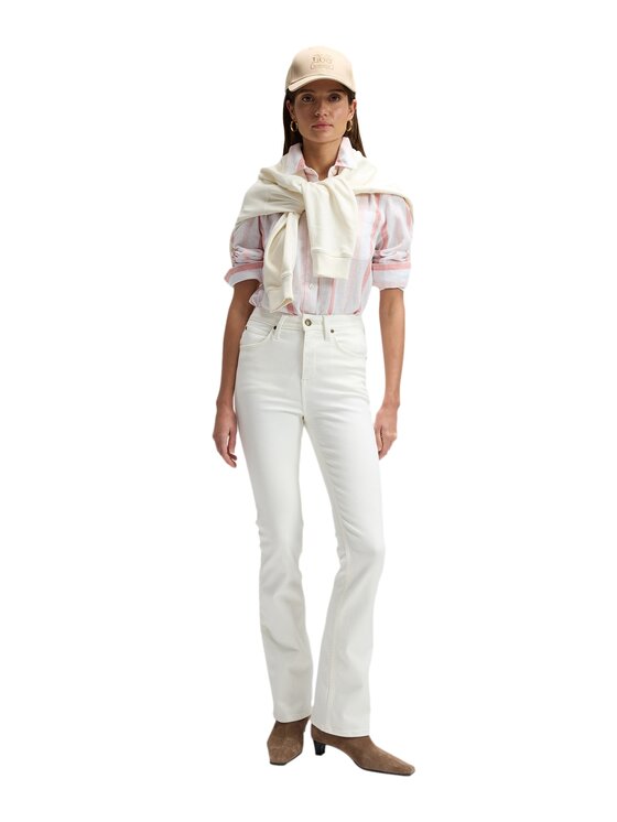 Lee Lee Jeansy Breese Bootcut Biały Bootcut Fit