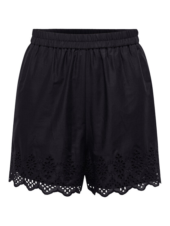 ONLY ONLY Kratke hlače iz tkanine Lou 15313167 Črna Loose Fit