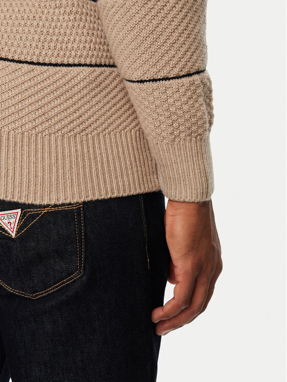 Guess Guess Πουλόβερ M6BR37 Z1418 Μπεζ Regular Fit
