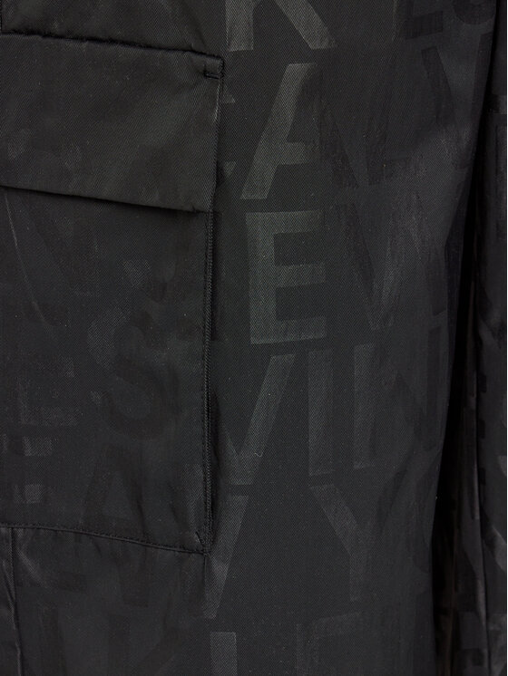 Calvin Klein Jeans Calvin Klein Jeans Pantaloni din material Loose Logo Aop Cargo Pant J20J222596 Negru Regular Fit
