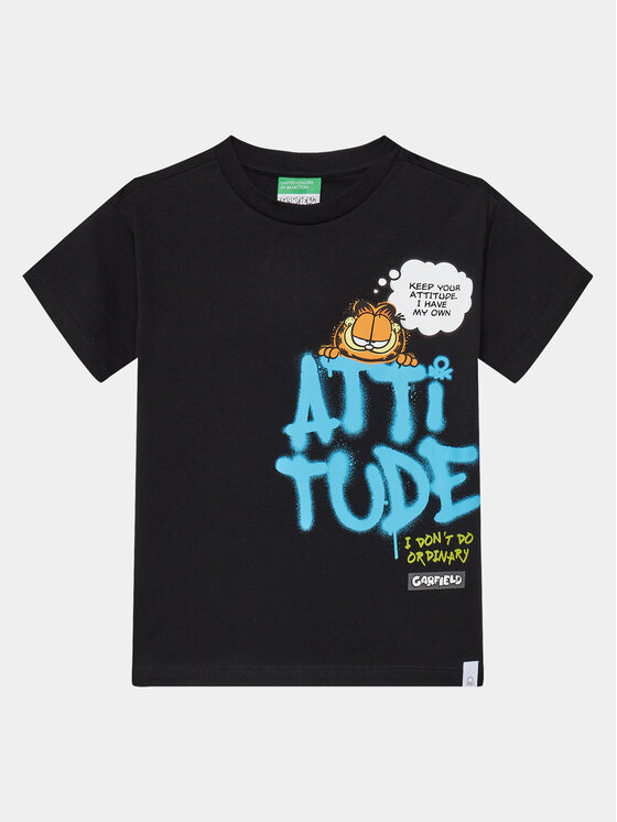 United Colors Of Benetton United Colors Of Benetton T-Shirt 3096C10KM Μαύρο Regular Fit