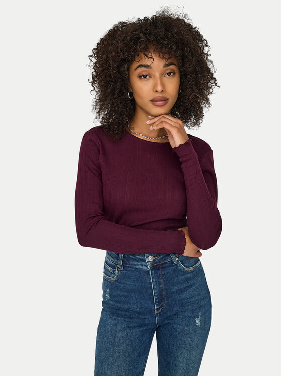 ONLY ONLY Bluzka Carlotta 15291987 Fioletowy Regular Fit