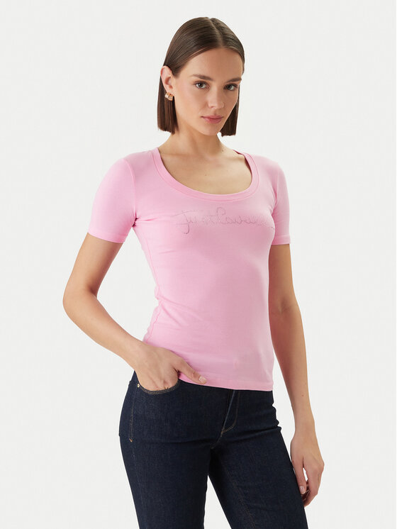 Just Cavalli Just Cavalli T-krekls 80PAHE22 CJ112 Rozā Slim Fit
