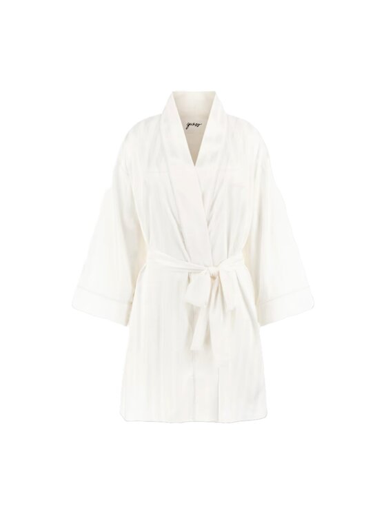 Guess Kimono Kimono Guess satin susan Bianco Regular Fit Modivo
