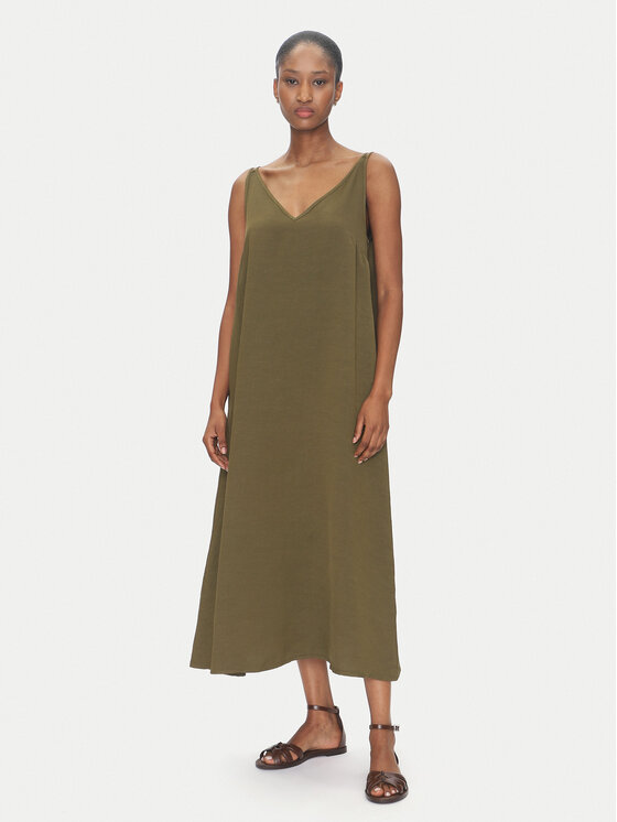 ViCOLO ViCOLO Nyári ruha TD0758 Khaki Regular Fit