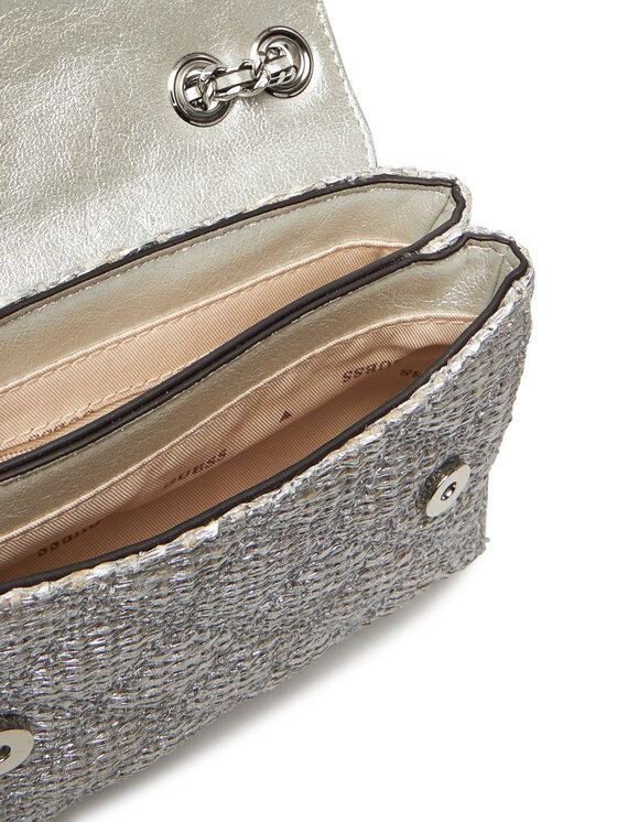 Guess Guess Дамска чанта Giully II Mini HWQM96 73740 Сребрист