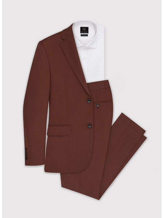 Pako Lorente Pako Lorente Garnitur P22WF-4G-040 Brązowy Slim Fit