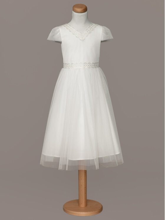 SLY SLY Sukienka 4SM-06B Écru Comfortable Fit
