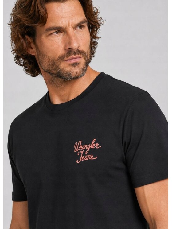 Wrangler Wrangler T-Shirt Logo Tee Czarny Oversize