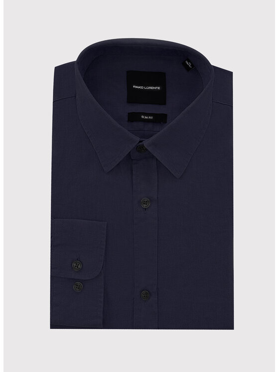 Pako Lorente Pako Lorente Koszula P26SN-1X-023 Granatowy Slim Fit