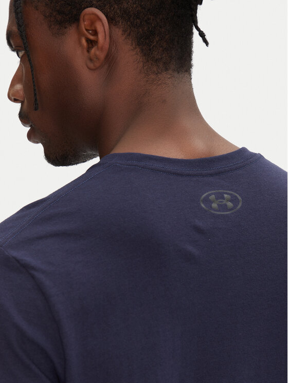 Under Armour Under Armour Marškinėliai Strip Logo 1390203 Tamsiai mėlyna Relaxed Fit