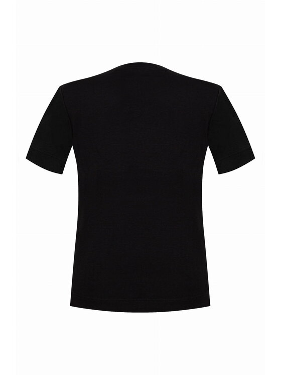 Magda Matyja Magda Matyja T-Shirt RAYA T-SHIRT BLACK Czarny Slim Fit