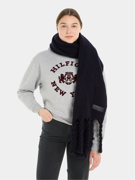 Tommy Hilfiger Tommy Hilfiger Šal Tommy Twist Scarf AW0AW15530 Tamnoplava