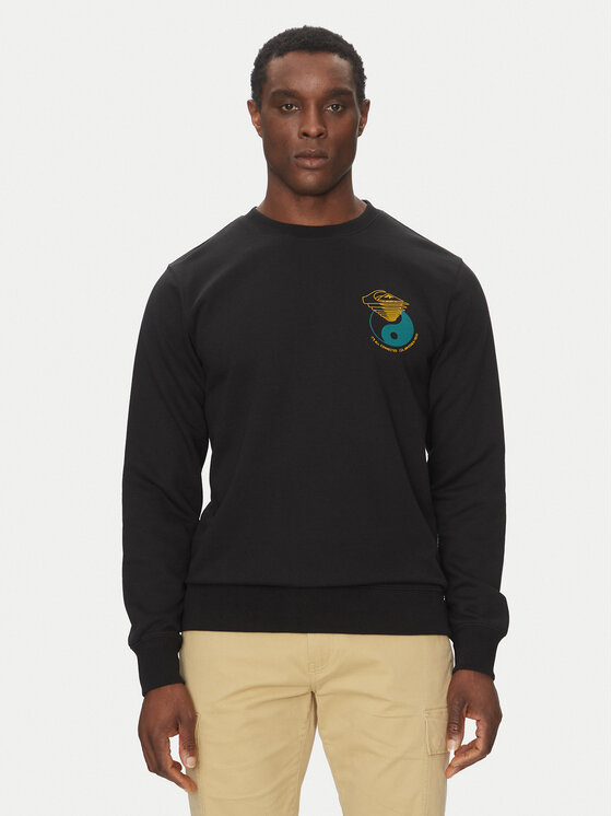 Quiksilver Mikina EQYFT05055 Čierna Regular Fit