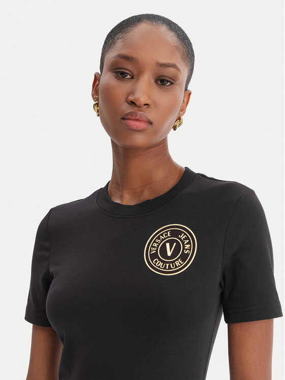 Versace Jeans Couture Versace Jeans Couture Kleid für den Alltag 80HAOT02 CJ03T Schwarz Slim Fit