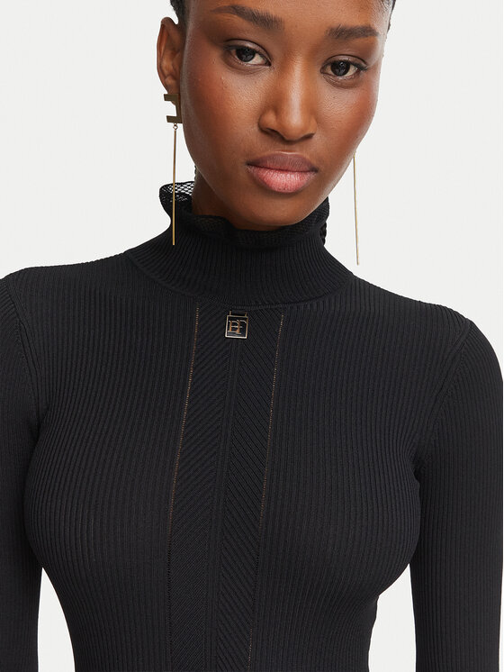Elisabetta Franchi Elisabetta Franchi Pletena obleka AM-21B-66E2-V440 Črna Slim Fit