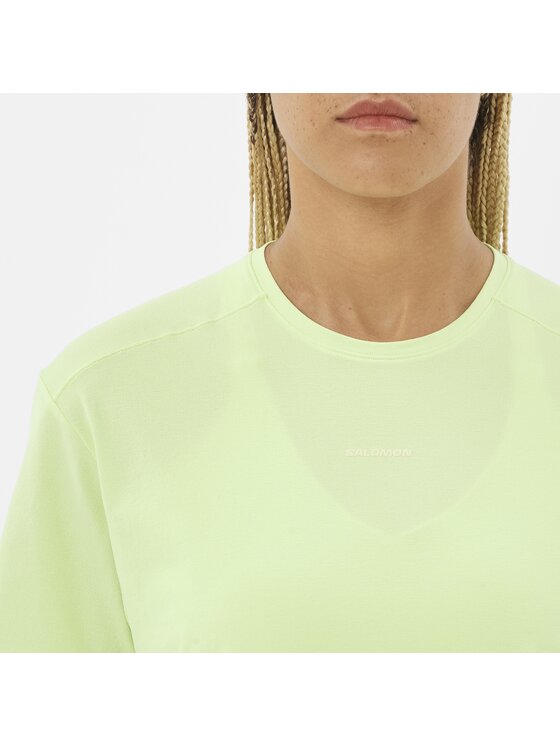 Salomon Salomon Koszulka techniczna TRACKLINE SS TEE W Zielony Regular Fit