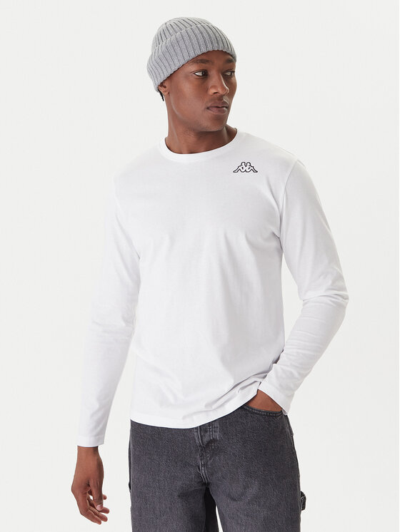 Kappa Kappa Set di maglie a maniche lunghe Logo Saro 37216LW Bianco Regular Fit