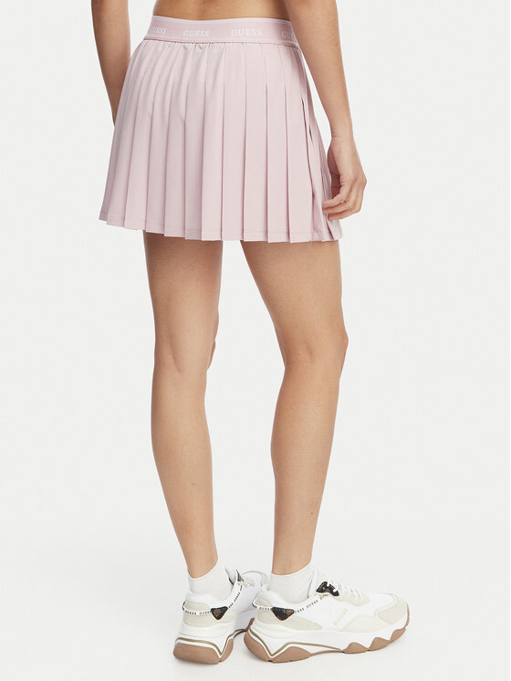 Guess Guess Плисирана пола V6GD11 W1802 Светлорозов Regular Fit