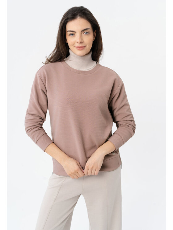 Volcano Volcano Bluza B-ARI Beżowy Regular Fit