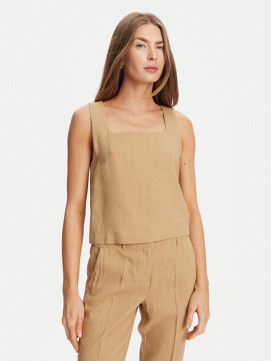 Marella Marella Top Terni 2513161055 Bej Regular Fit