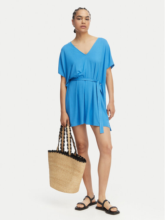 Liu Jo Liu Jo Пляжна сукня VA5164 JS360 Голубий Relaxed Fit