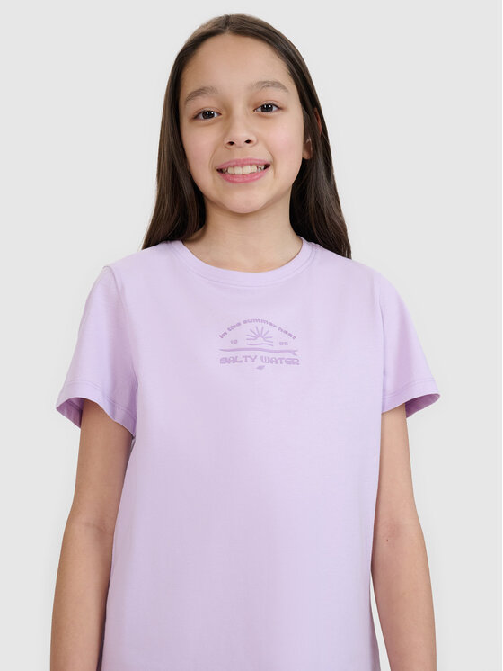 4F 4F T-Shirt SWELLS OF THE OCEAN Fioletowy jasny Regular Fit