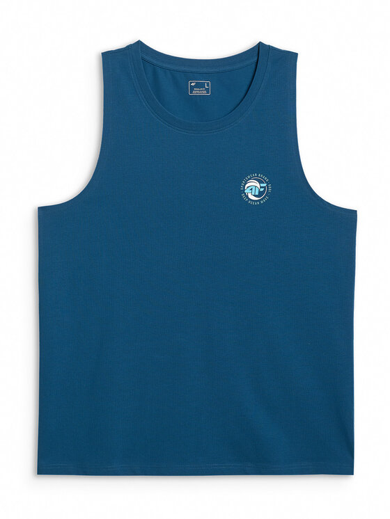 4F 4F Tank top SUMMER CODE Turkusowy Regular Fit