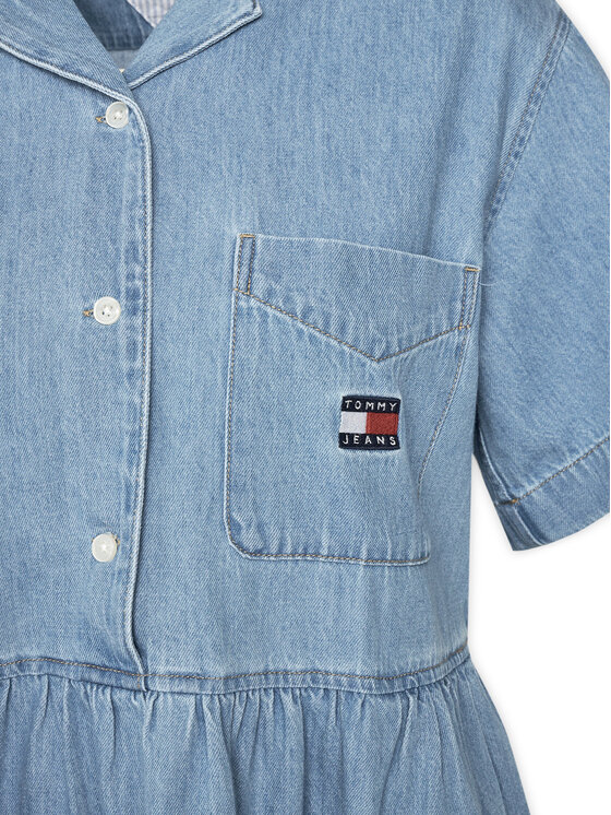 Tommy Jeans Tommy Jeans Džínové šaty DW0DW20372 Modrá Relaxed Fit